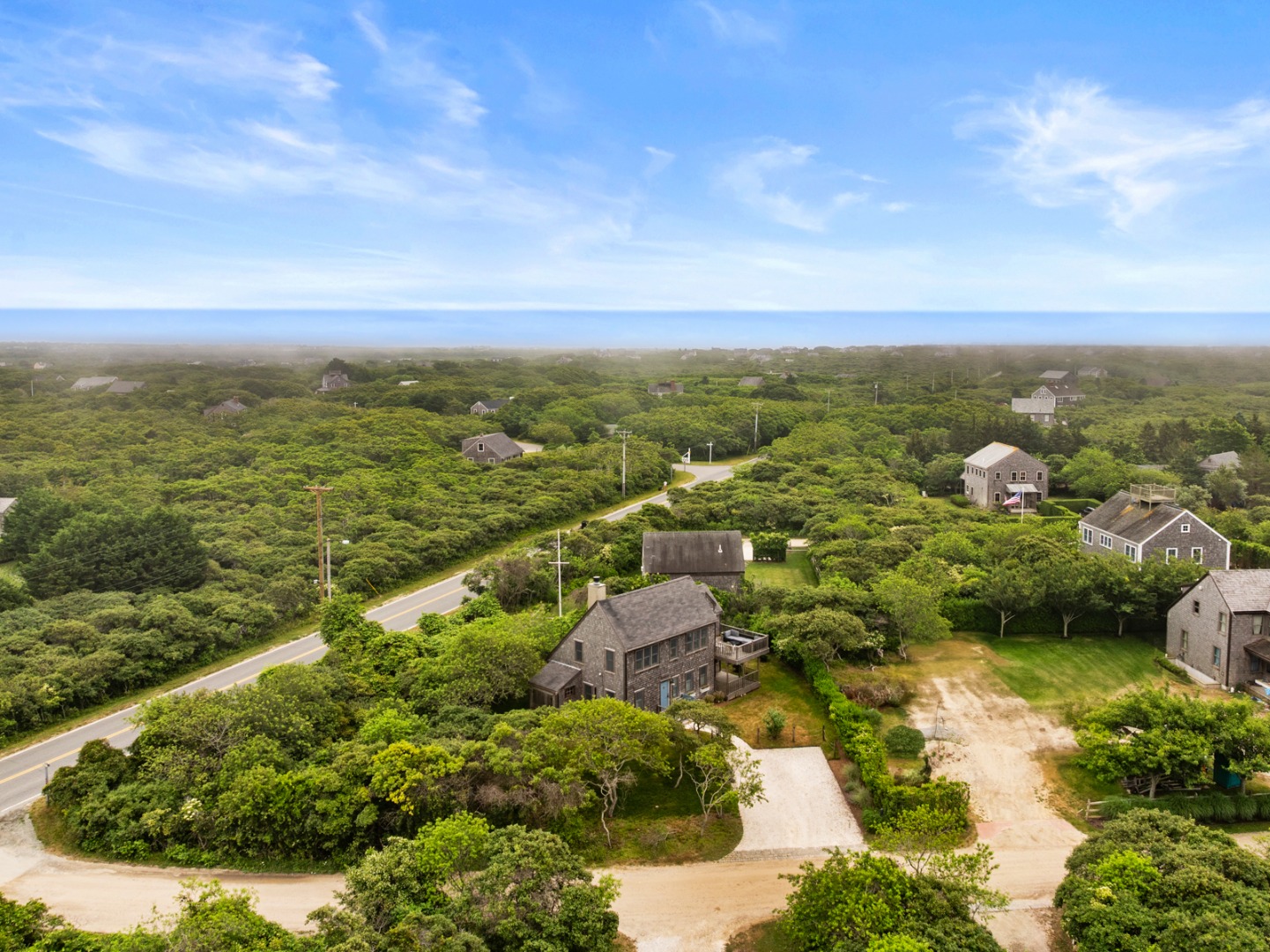 4 Berkley Street Nantucket, MA 02554 - Photo 10 of 47 an aerial view of residential houses with outdoor space