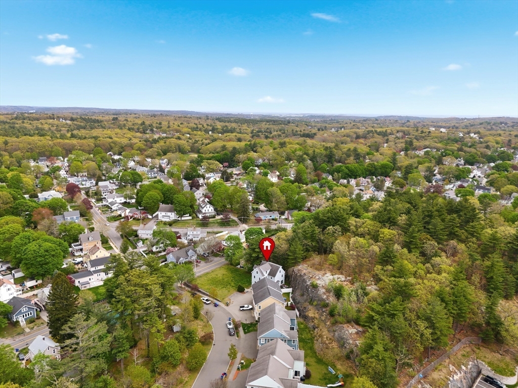 2 B Gates Lane, Unit B Wakefield, MA 01880 - Photo 30 of 42 an aerial view of residential houses with outdoor space and trees