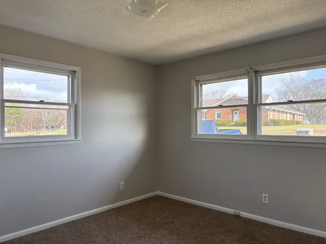 an empty room with a window