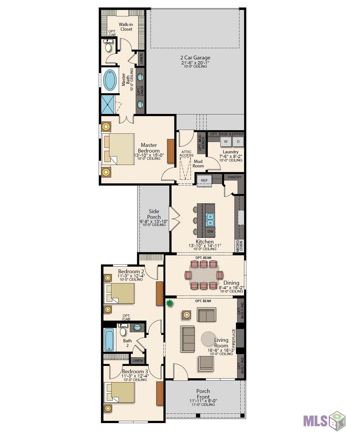 462 Sweet Grass Loop Thibodaux, LA 70301 - Photo 28 of 28 Huntington - Floorplan