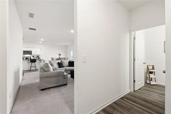 a view of a living room