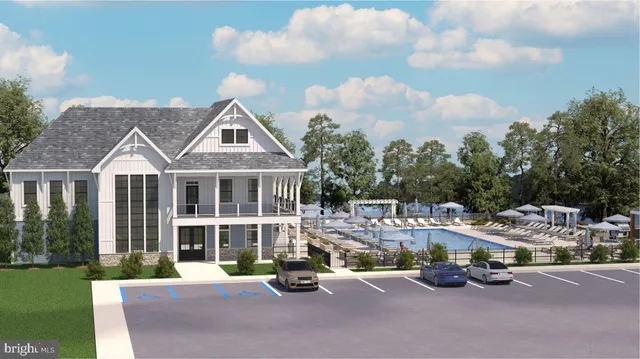 a view of a house with a swimming pool and porch