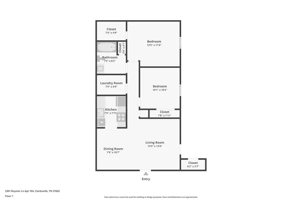 $950 | 3301 Royster Lane, Unit 201, Clarksville, TN 37042