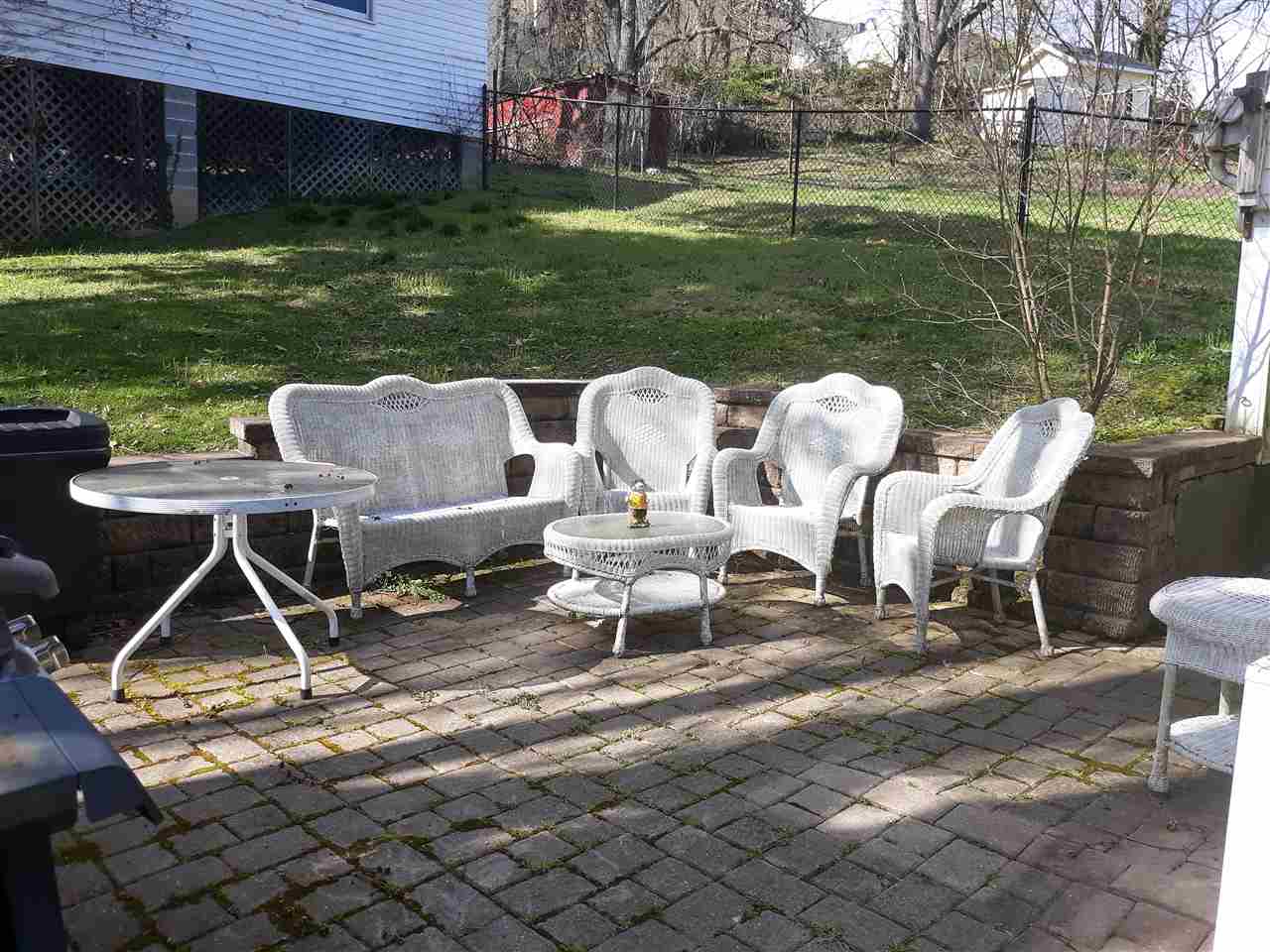 514 Oak Hill Road Staunton, VA 24401 - Photo 39 of 43 a view of a table and chairs in backyard of the house