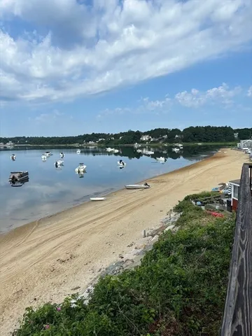 a view of an ocean and beach