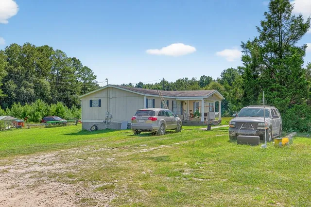 a building view with a garden space