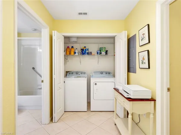a room with storage and utility