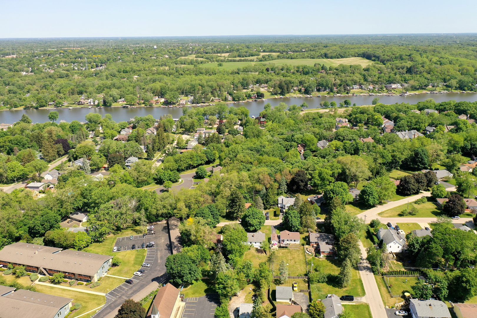 403 Highview Drive Fox River Grove, IL 60021 - Photo 15 of 18 an aerial view of residential houses with outdoor space and trees