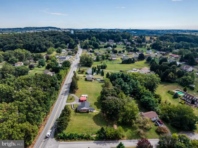 an aerial view of multiple house