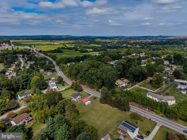 an aerial view of a city