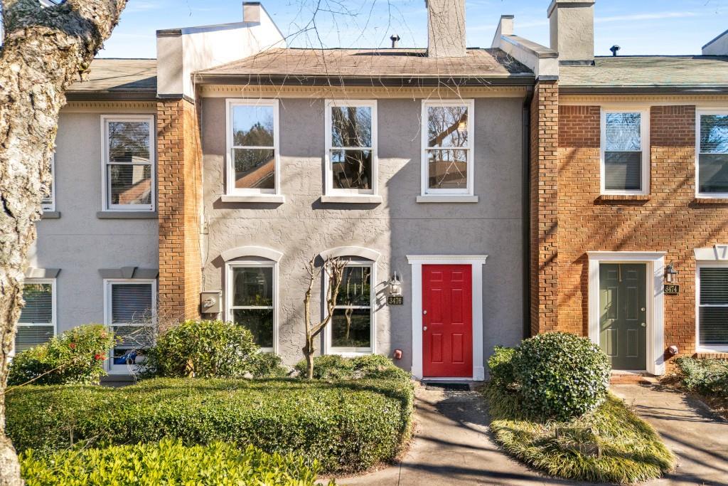 a front view of a house