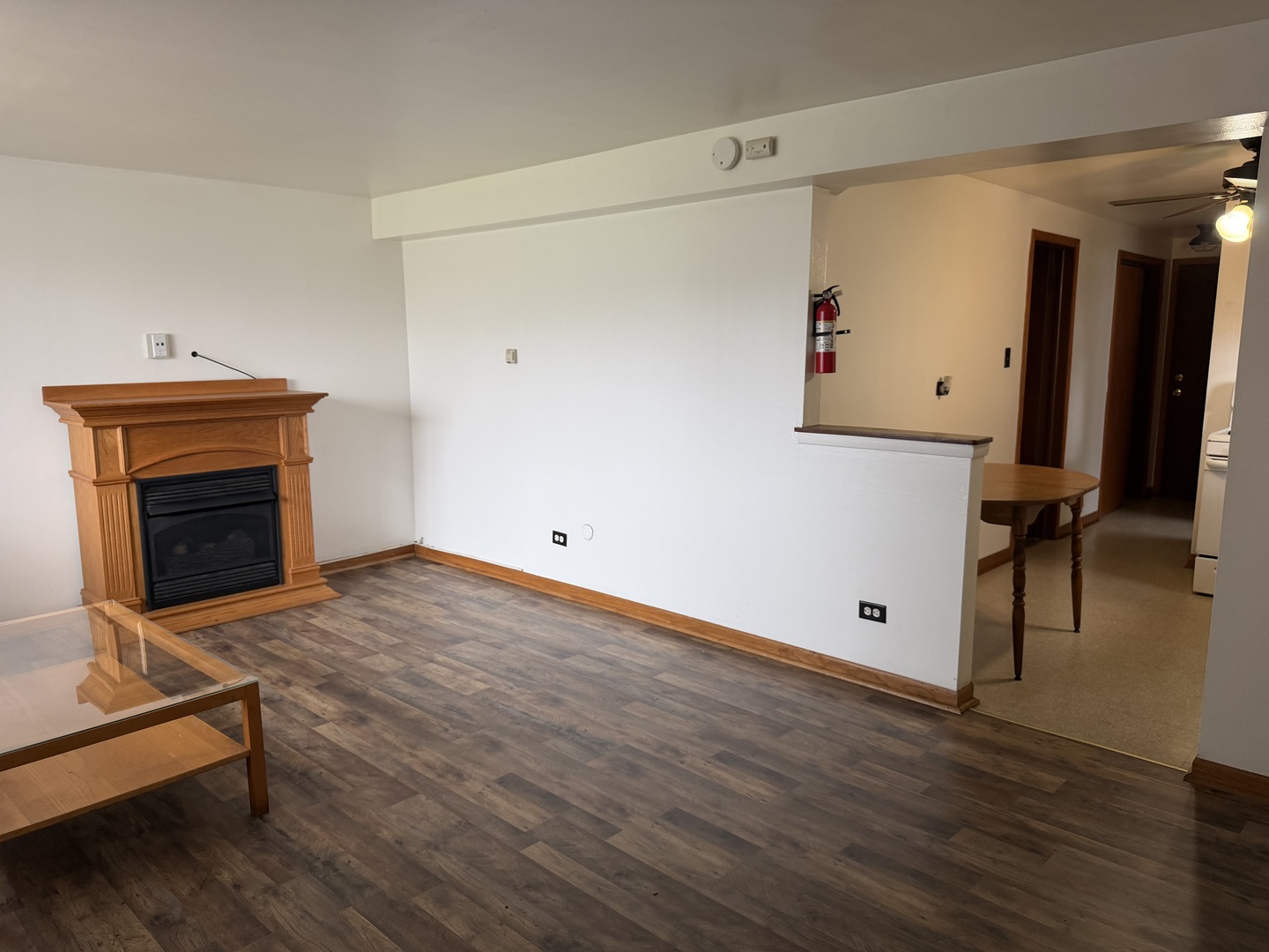 7226 West 63rd Place, Unit 1 Summit, IL 60501 - Photo 4 of 10 a view of a livingroom with wooden floor and a fireplace