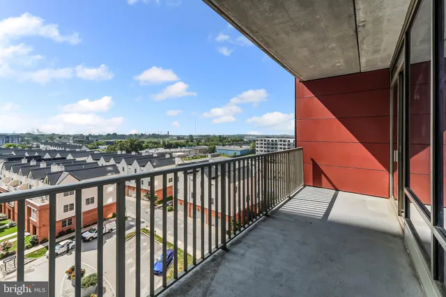 a view of city from a balcony