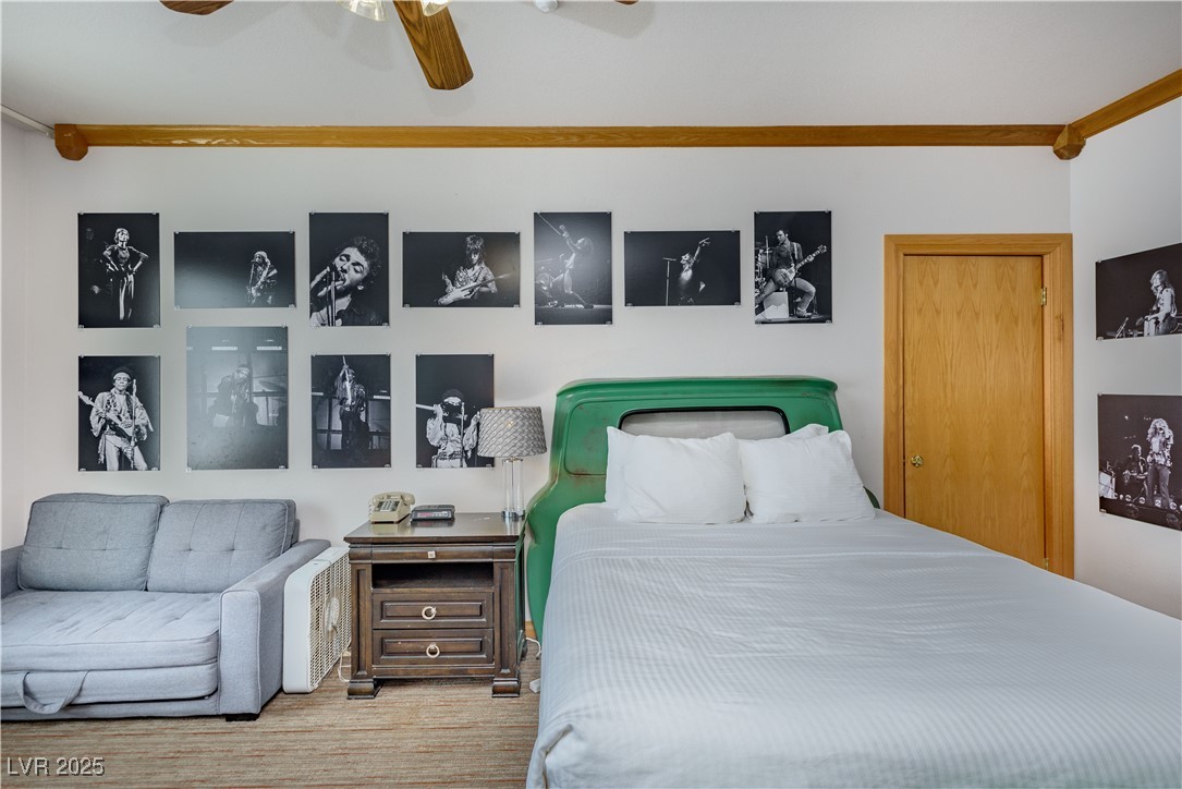 223 Hunter Ridge Drive, Unit 2303 Brian Head, UT 84719 - Photo 6 of 31 Bedroom featuring crown molding and ceiling fan