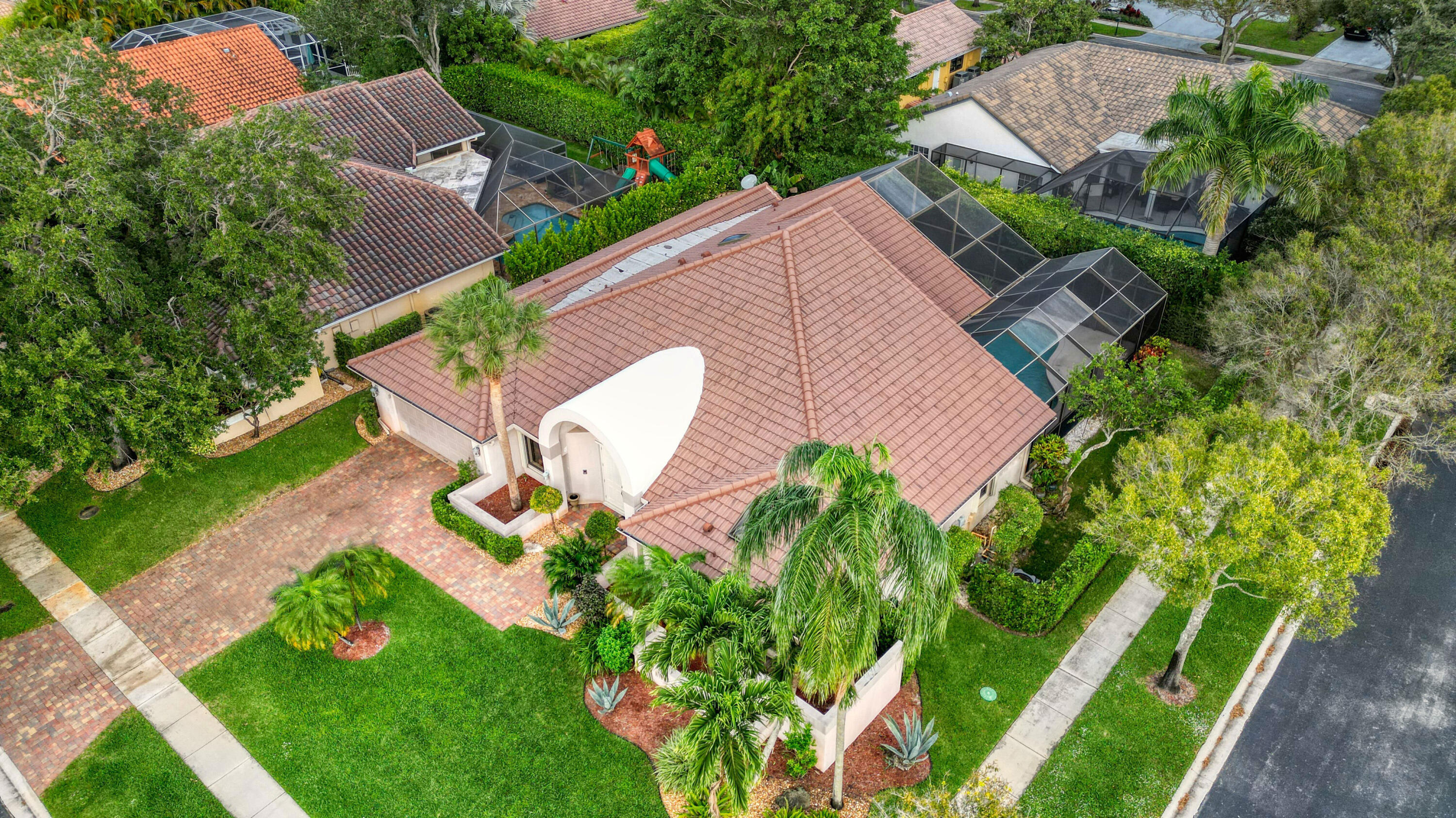 20513 Sausalito Drive Boca Raton, FL 33498 - Photo 36 of 39 an aerial view of a house with garden space and street view