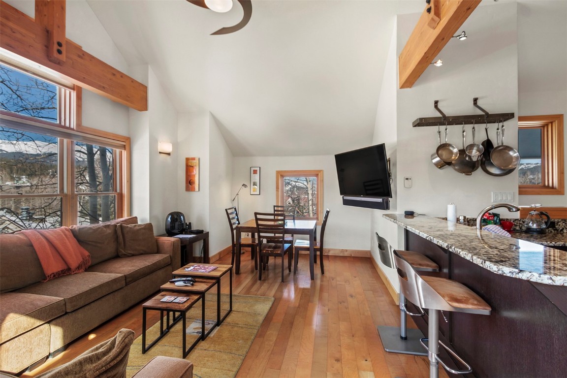 217 South Ridge Street, Unit 3 Breckenridge, CO 80424 - Photo 4 of 21 a living room with furniture and a flat screen tv