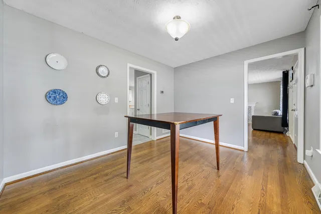 a view of livingroom with furniture and wooden floor