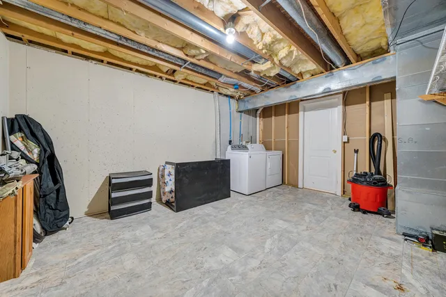 a view of a balcony with wooden floor