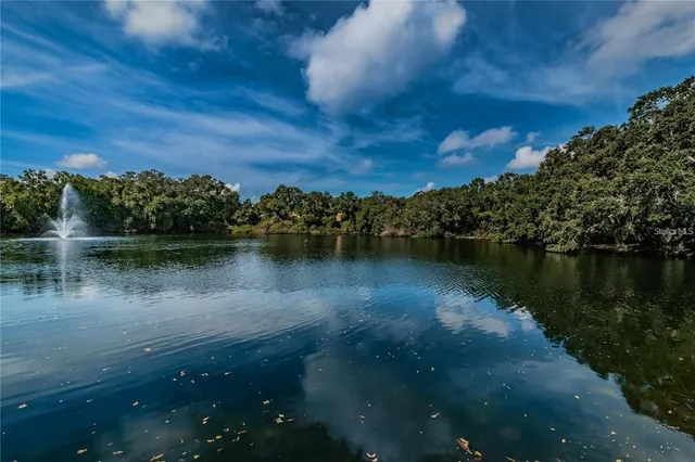 a view of a backyard with sitting area
