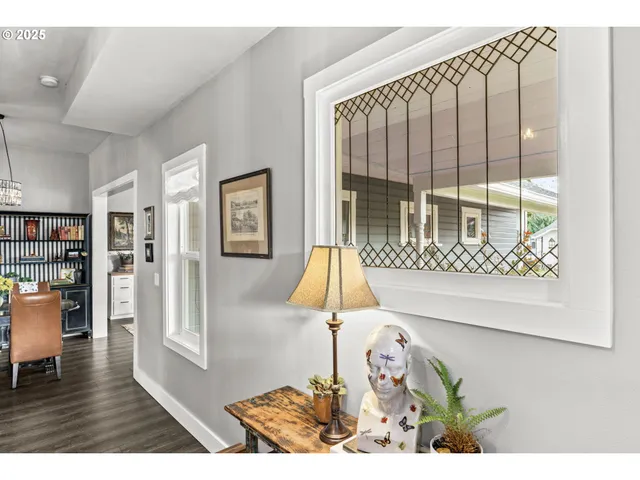 a view of a living room and a window