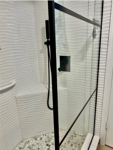 a view of a door and chair