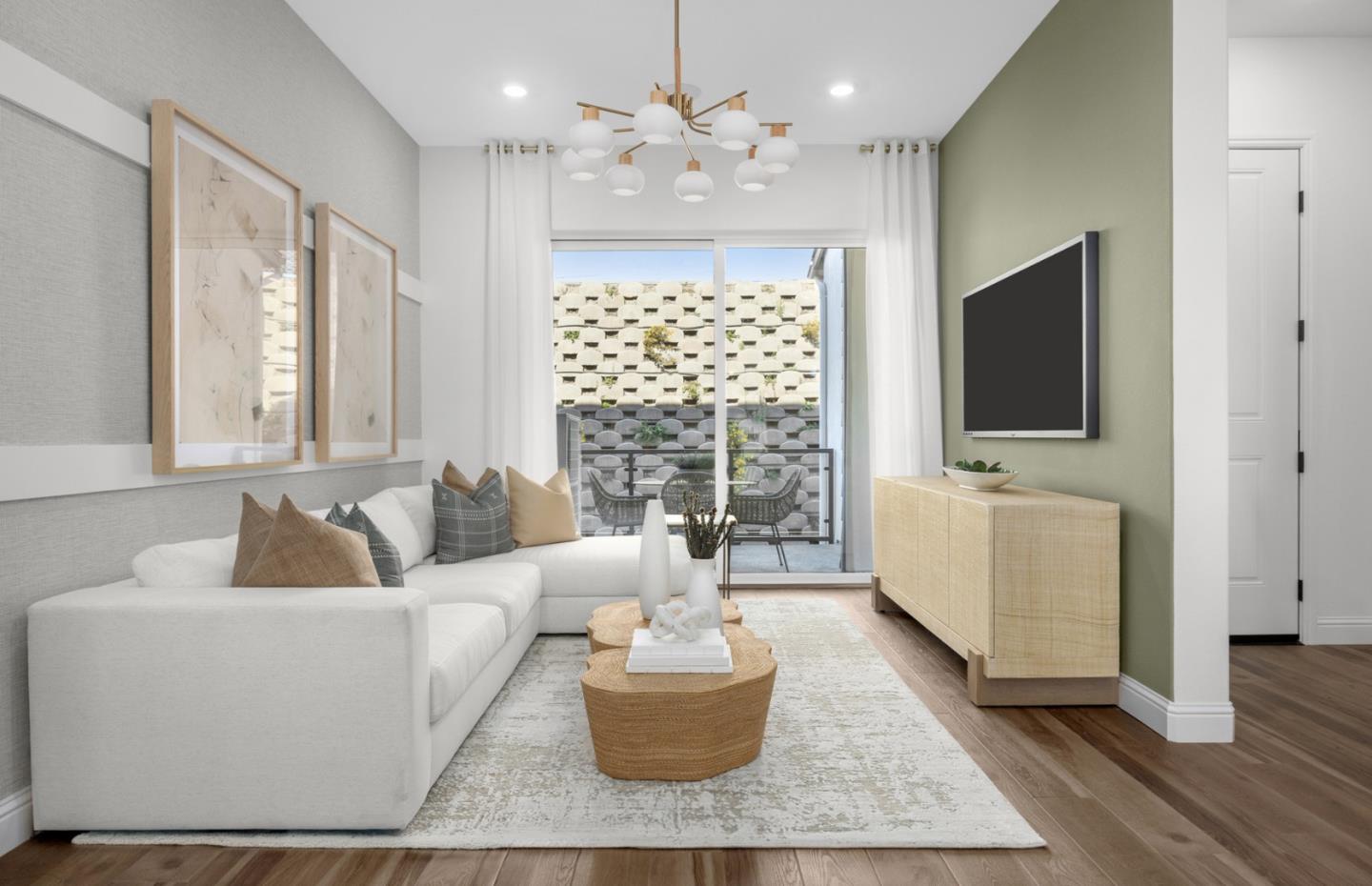 2419 Willow Way San Mateo, CA 94403 - Photo 9 of 17 a living room with furniture and a flat screen tv