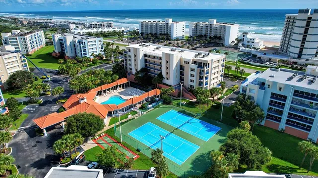 a view of a city with ocean