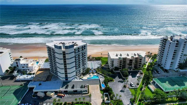 a view of a city with tall buildings