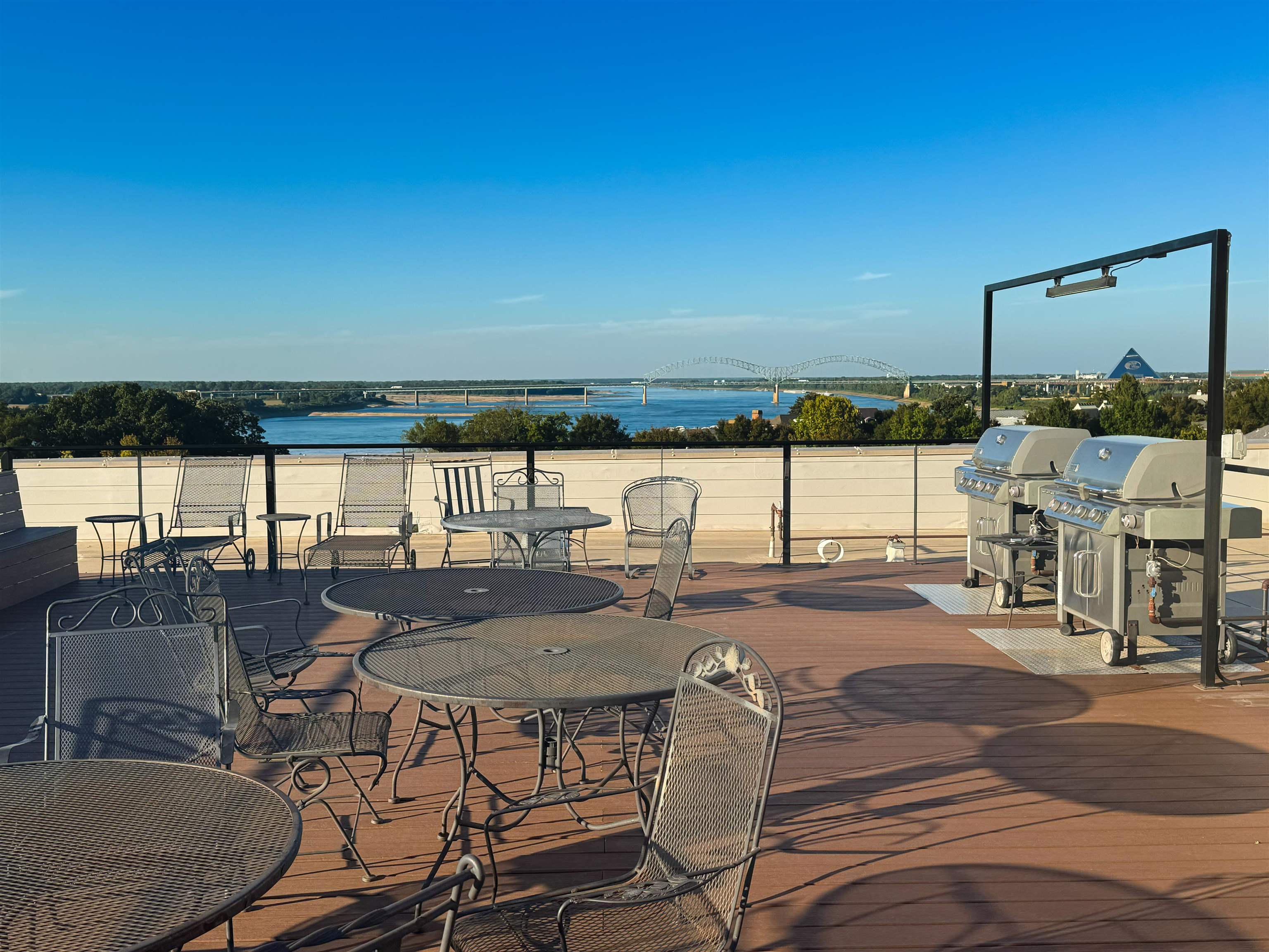 a view of a patio with swimming pool