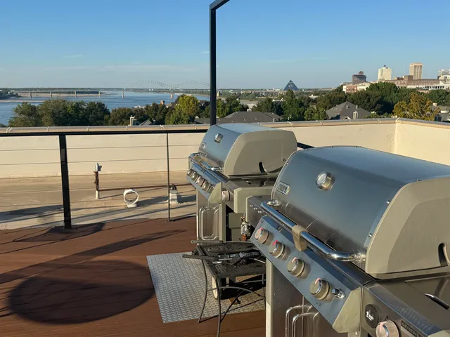 a view of a terrace with seating area