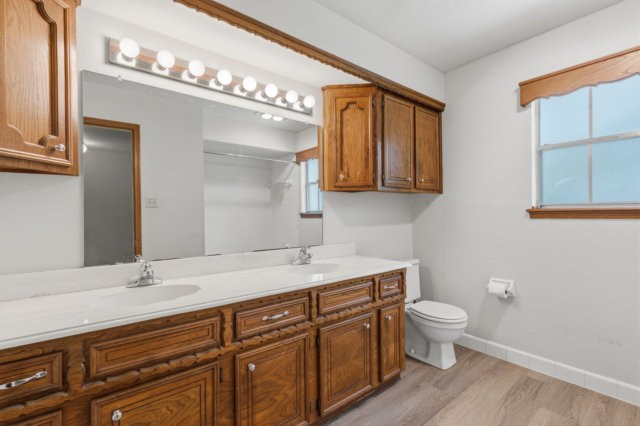 3422 Candlewisp Drive Spring, TX 77388 - Photo 36 of 50 UPSTAIRS BATHROOM - It has double sinks and lots of cabinet space.