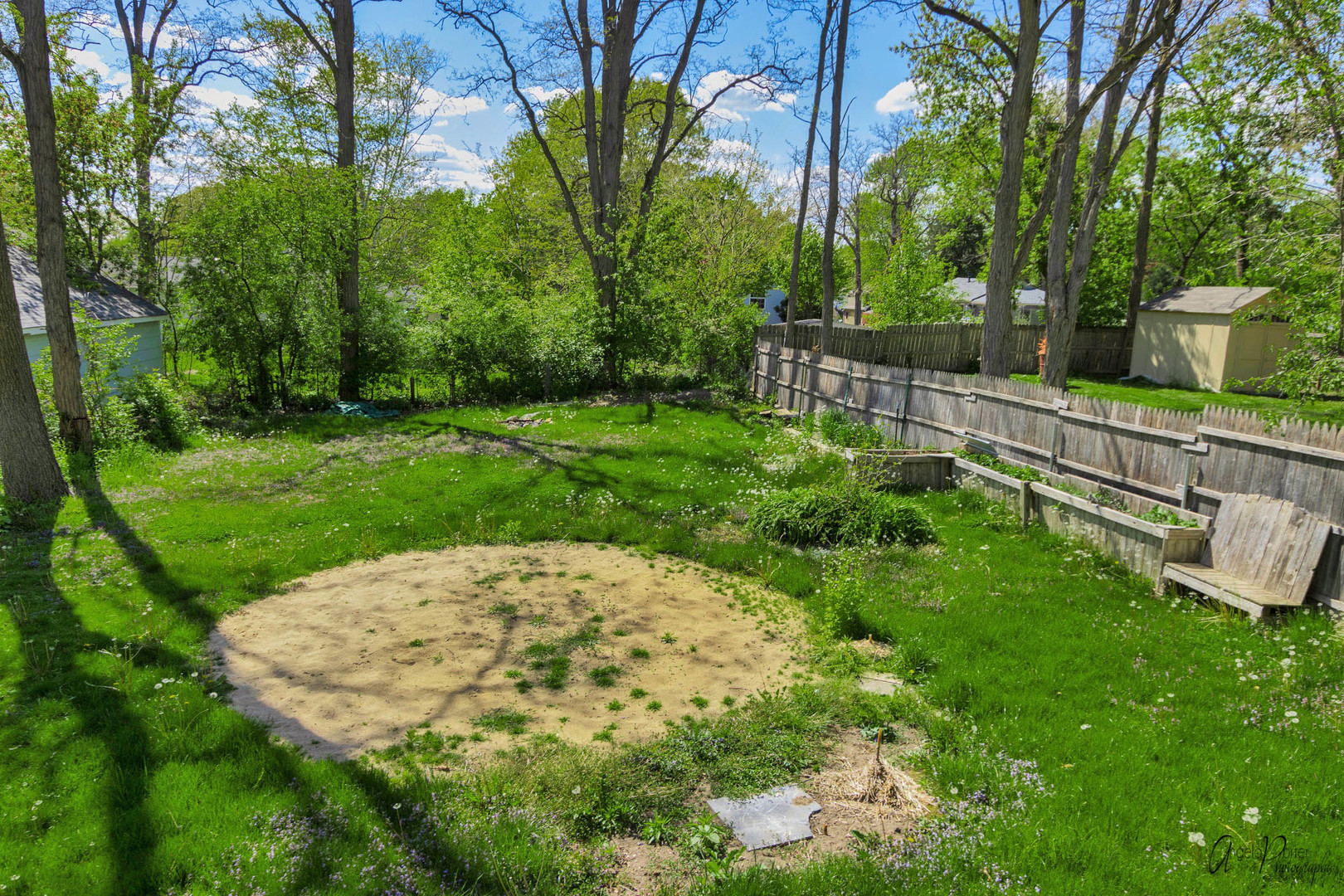 35674 North Wilson Road Ingleside, IL 60041 - Photo 14 of 18 a view of a garden with a bench