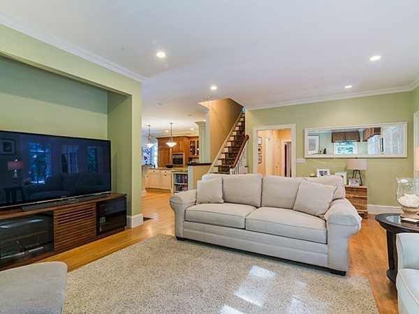 4 Cedar Street Natick, MA 01760 - Photo 7 of 21 a living room with furniture and a flat screen tv