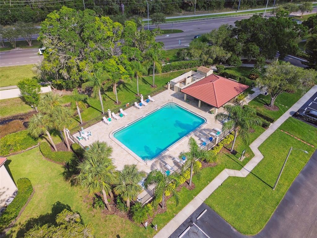 1801 East Lake Road South, Unit 3A Palm Harbor, FL 34685 - Photo 3 of 56 an aerial view of a house