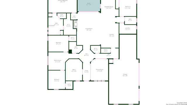 a picture of a bathroom with a shower