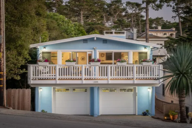 a front view of a house with balcony