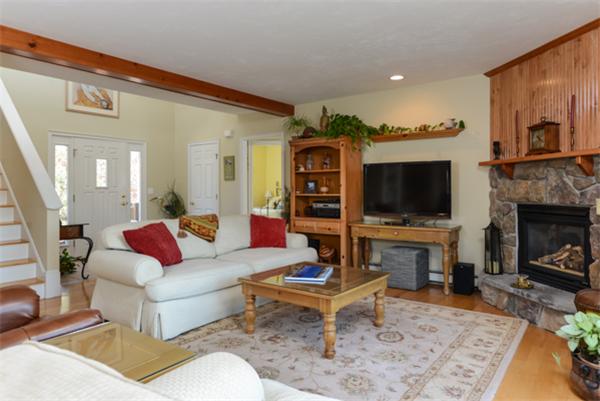 171 A Great Neck Road Wareham, MA 02571 - Photo 3 of 19 a living room with furniture a flat screen tv and a fireplace