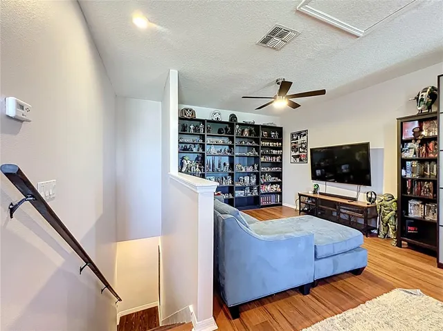 a view of backyard with green space