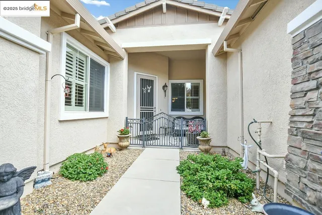 a front view of a house