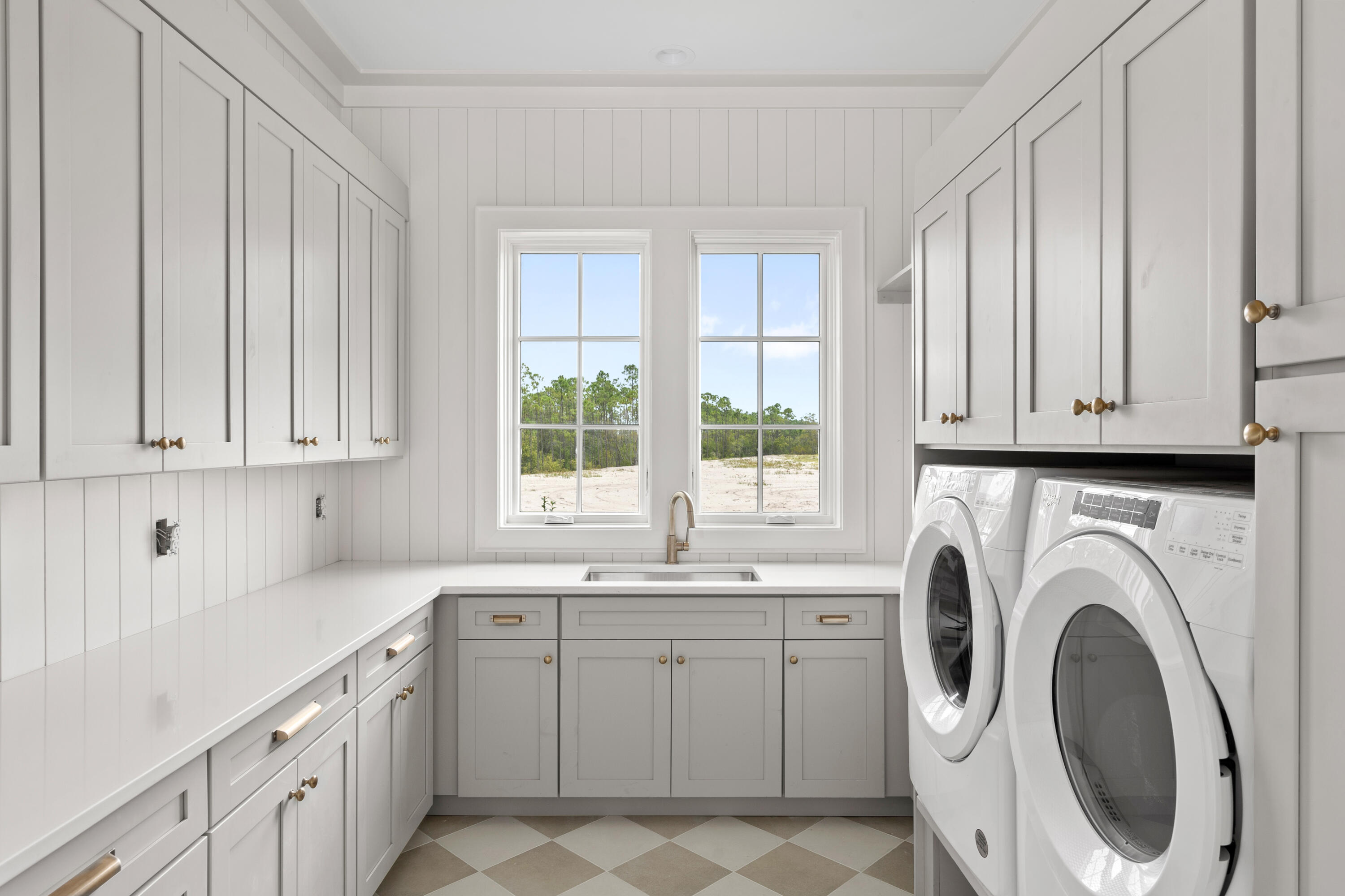 181 Quail Hollow Inlet Beach, FL 32461 - Photo 29 of 47 a kitchen with white cabinets and sink