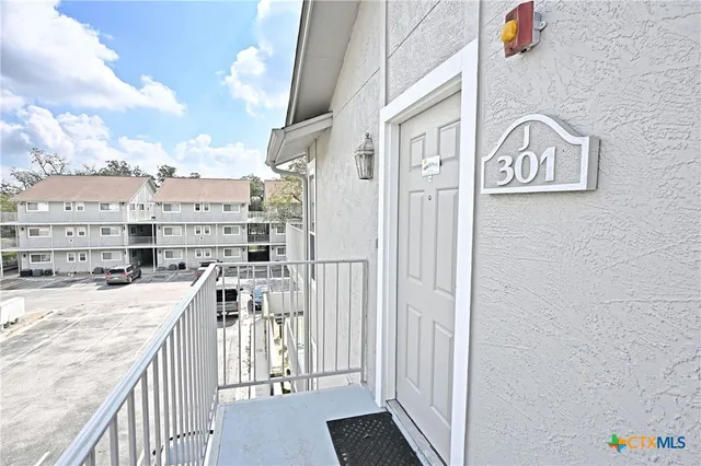 a view of a city from a balcony
