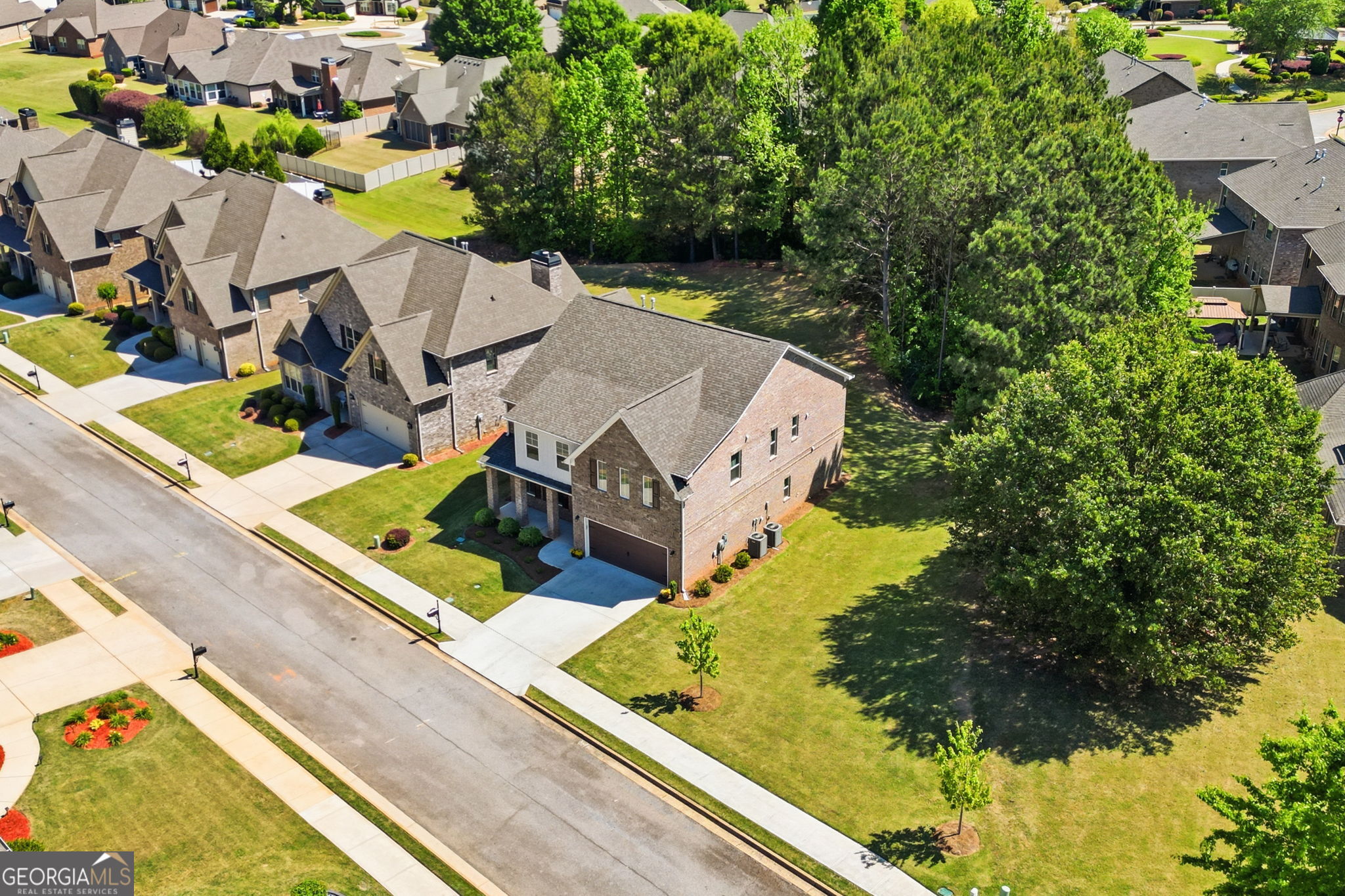 604 O'Brians Path McDonough, GA 30253 - Photo 35 of 41 an aerial view of house with yard