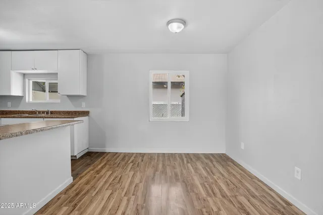 a view of kitchen and utility room