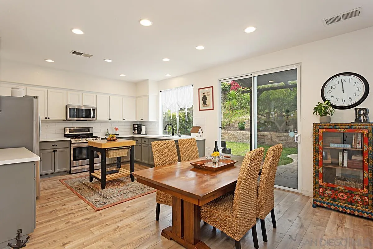 1058 Bells Drive Oceanside, CA 92057 - Photo 12 of 31 a view of a dining room with furniture window and wooden floor