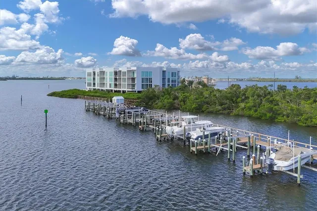 a view of a lake from a yard