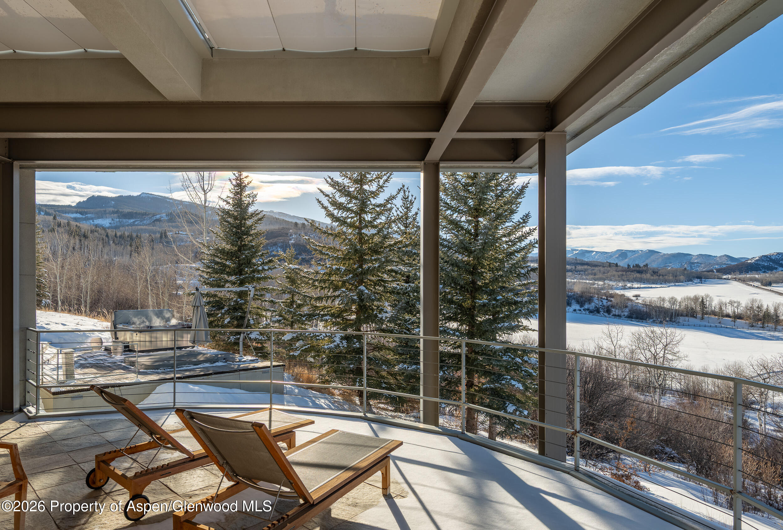 821 Cluny Road Aspen, CO 81611 - Photo 9 of 27 a view of swimming pool from a window
