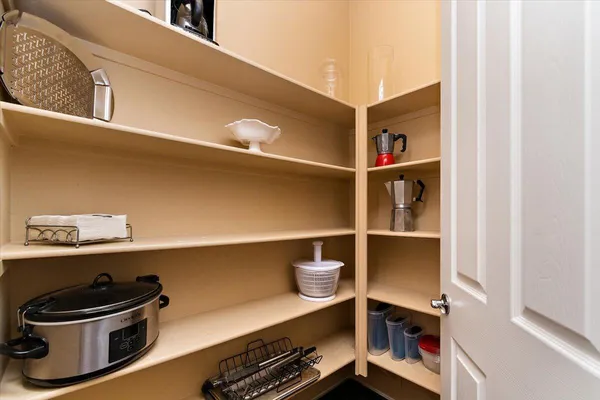 a room with storage and utility