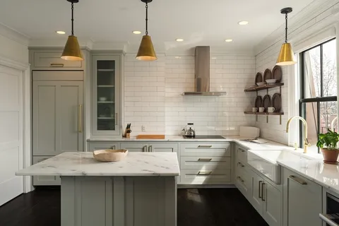 a kitchen with a sink stainless steel appliances and cabinets