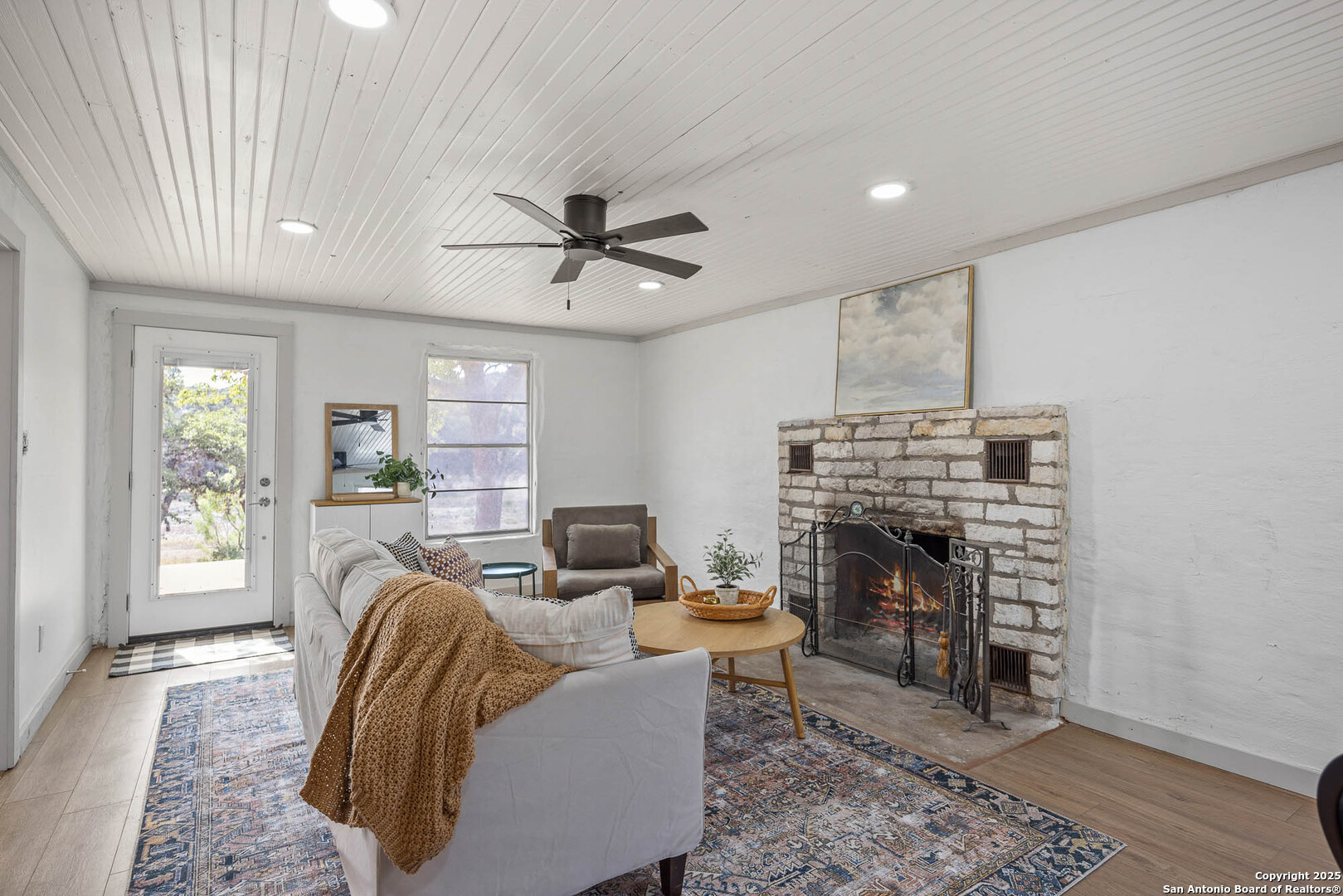 14910 Bullhead Road Barksdale, TX 78880 - Photo 15 of 50 a living room with furniture and a fireplace