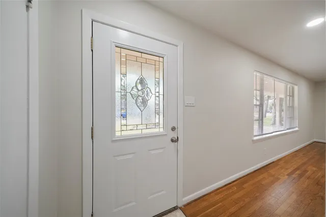 a view of a backyard with tree s